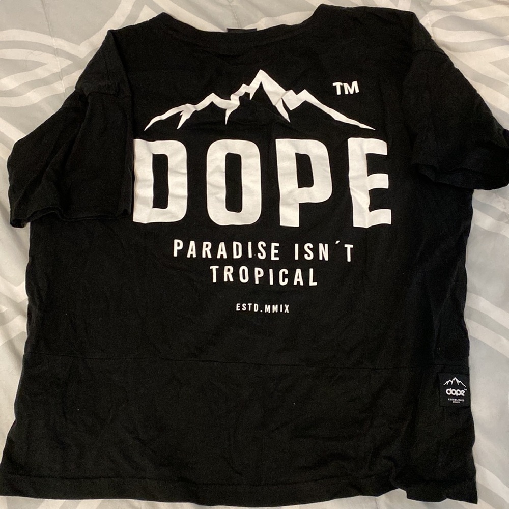Womens “dope” mid cropped tee